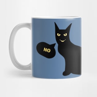 Black Cat Says No Mug